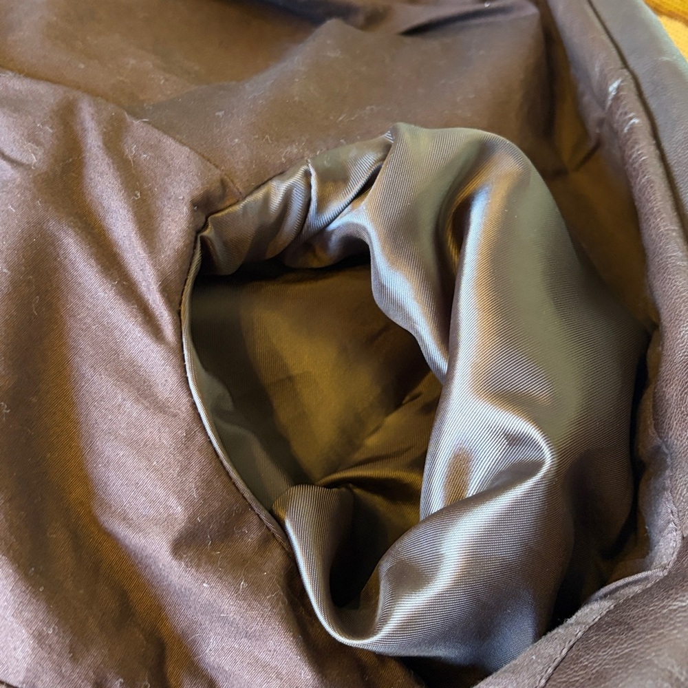 Butter-soft lamb skin chocolate brown Antonio Melani leather jacket, S - Picture 11 of 13